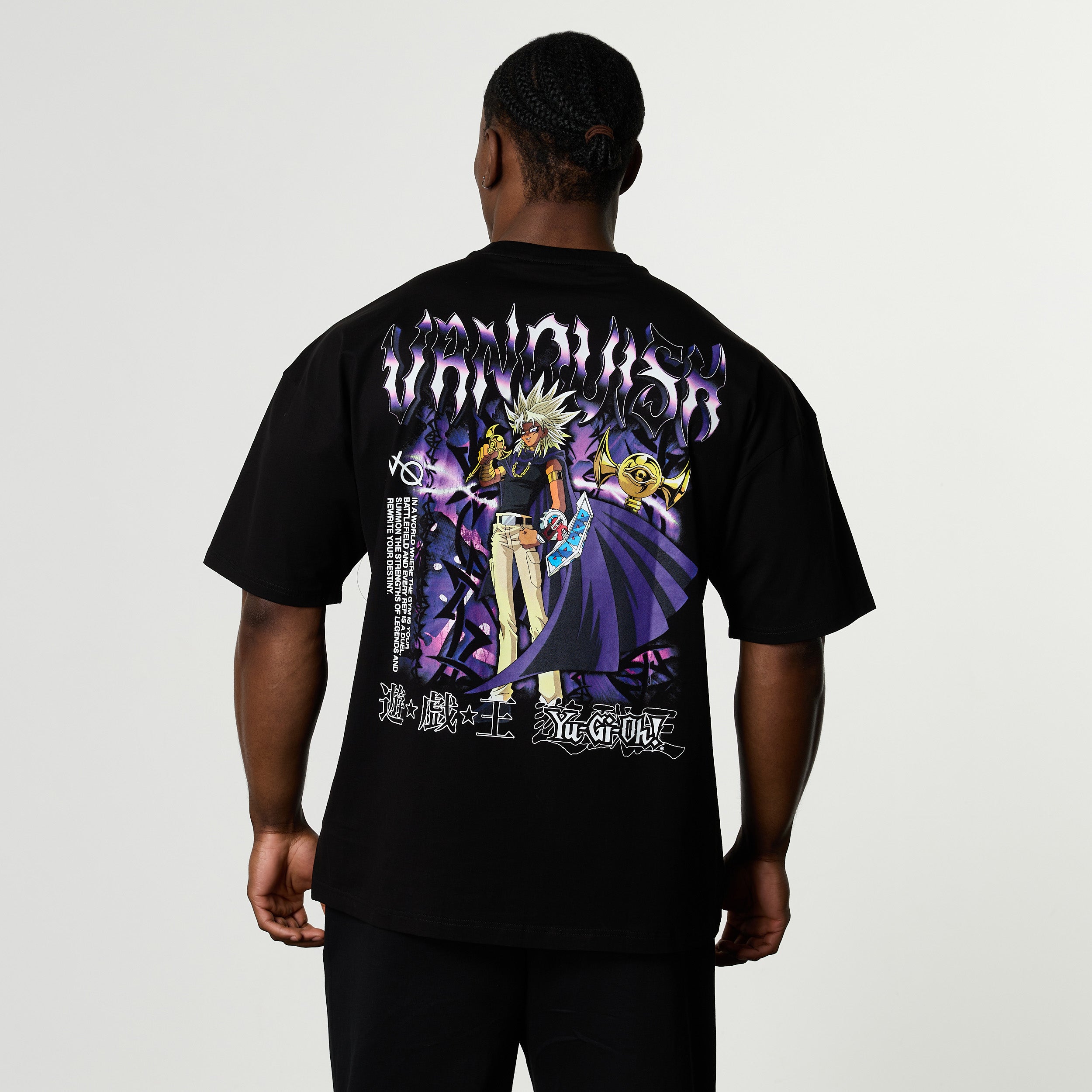 VANQUISH FITNESS 遊戯王モデル マリク ブラック オーバーサイズTシャツ
