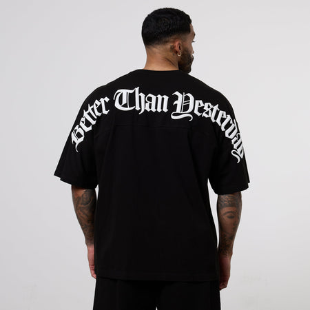Vanquish Dark Script Black Oversized T-Shirt 1枚目の画像