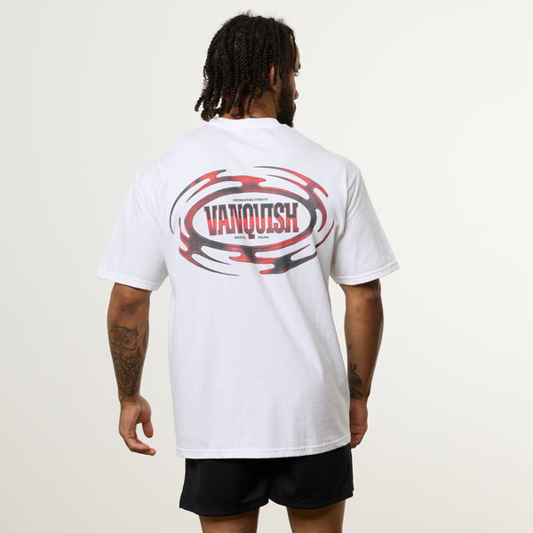Vanquish Revolve Chrome White Oversized T Shirt 1枚目の画像