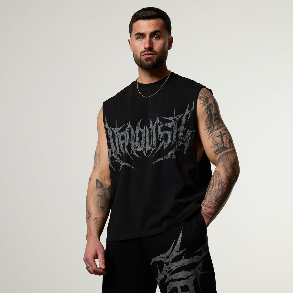 XXXLのみ】VANQUISH FITNESS Metalモデル ブラック カットオフ