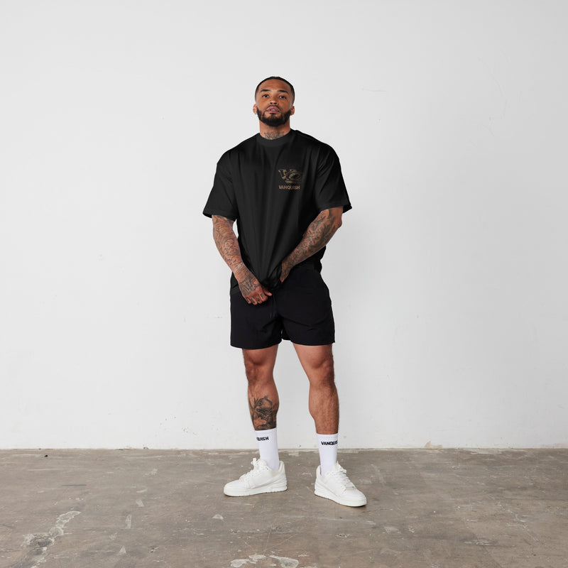 Vanquish Revolve Heritage Star Black Oversized T Shirt 2枚目の画像