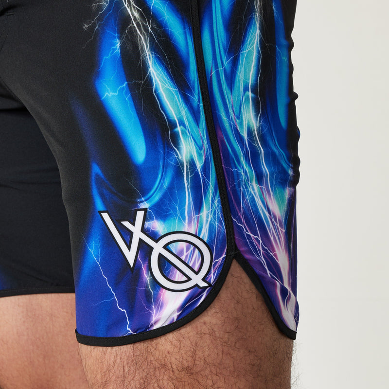 VQ Black and Blue Jeremy Buendia Men's Physique Board Shorts 5枚目の画像