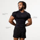 LRT Black Performance Short Sleeve Base Layer Top 1枚目の画像