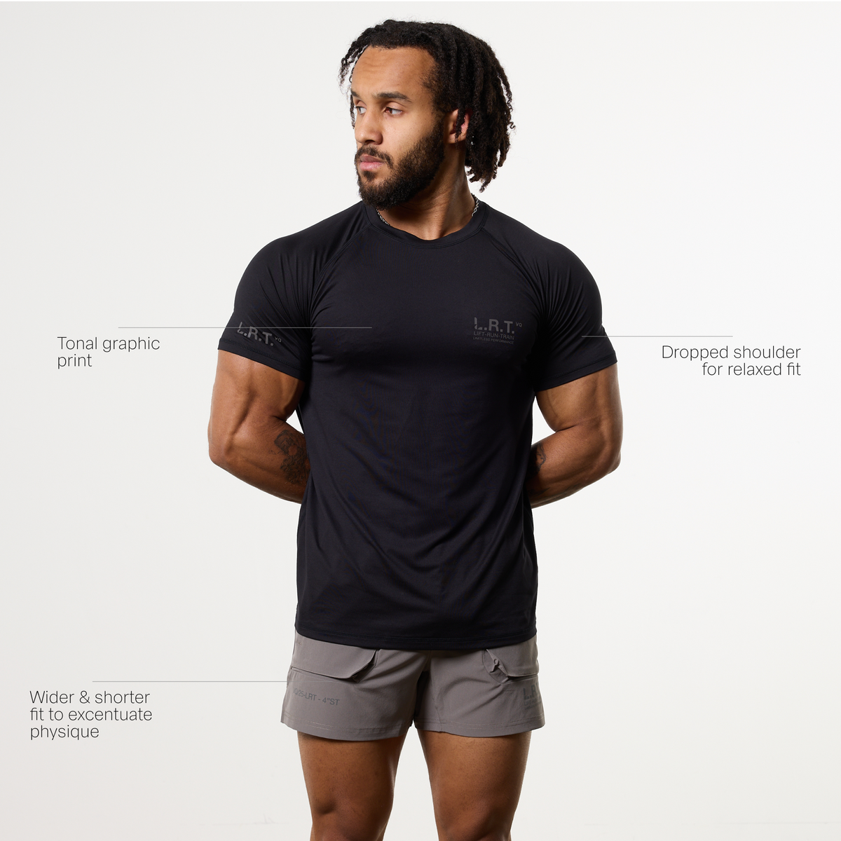 VANQUISH FITNESS LRTモデル ブラック パフォーマンスTシャツ
