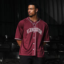 VANQUISH RED OVERSIZED BASEBALL JERSEY 1枚目の画像