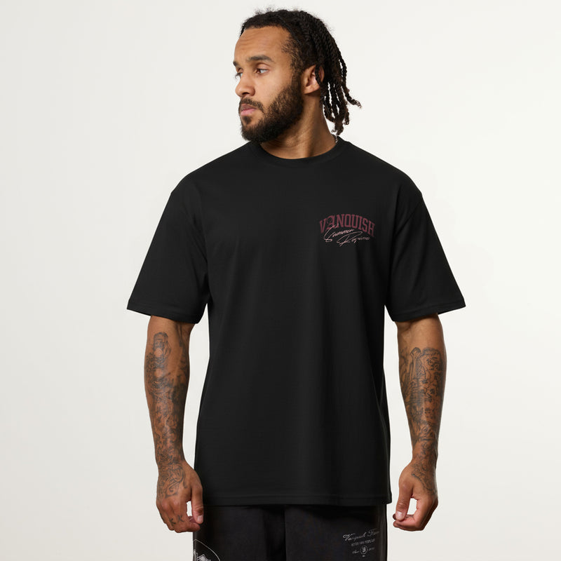 Vanquish Revolve Summer Regime Black & Red Oversized T Shirt 2枚目の画像