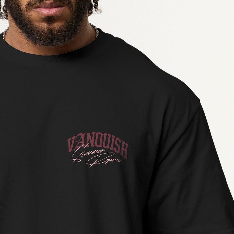 Vanquish Revolve Summer Regime Black & Red Oversized T Shirt 3枚目の画像