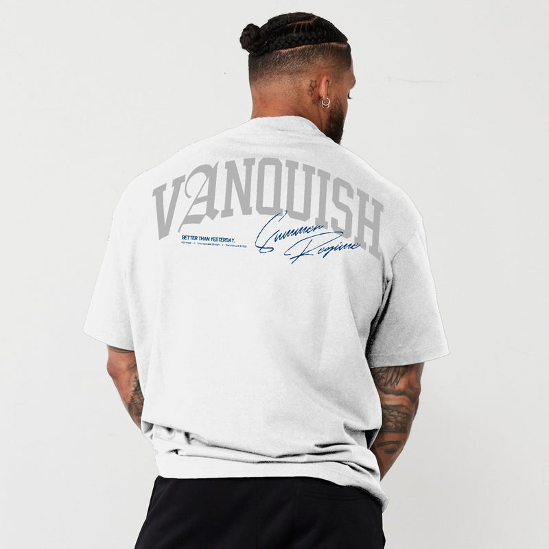 Vanquish Revolve Summer Regime White Oversized T Shirt 1枚目の画像