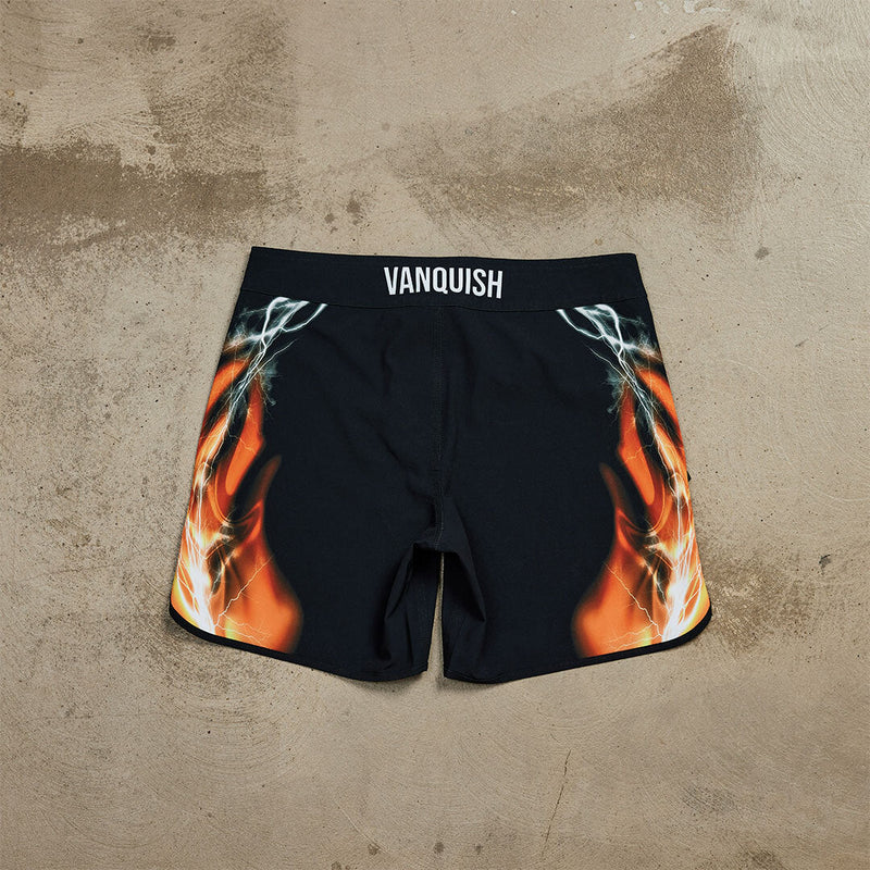 VQ Black and Orange Jeremy Buendia Men's Physique Board Shorts 5枚目の画像