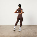 Vanquish Elevate Seamless Coffee Brown Cap Sleeve Cropped T Shirt 4枚目の画像