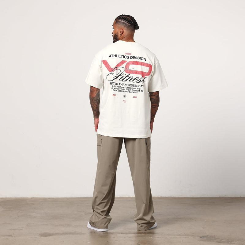 Vanquish TSP VQ Fitness Vintage White Oversized T-Shirt 3枚目の画像