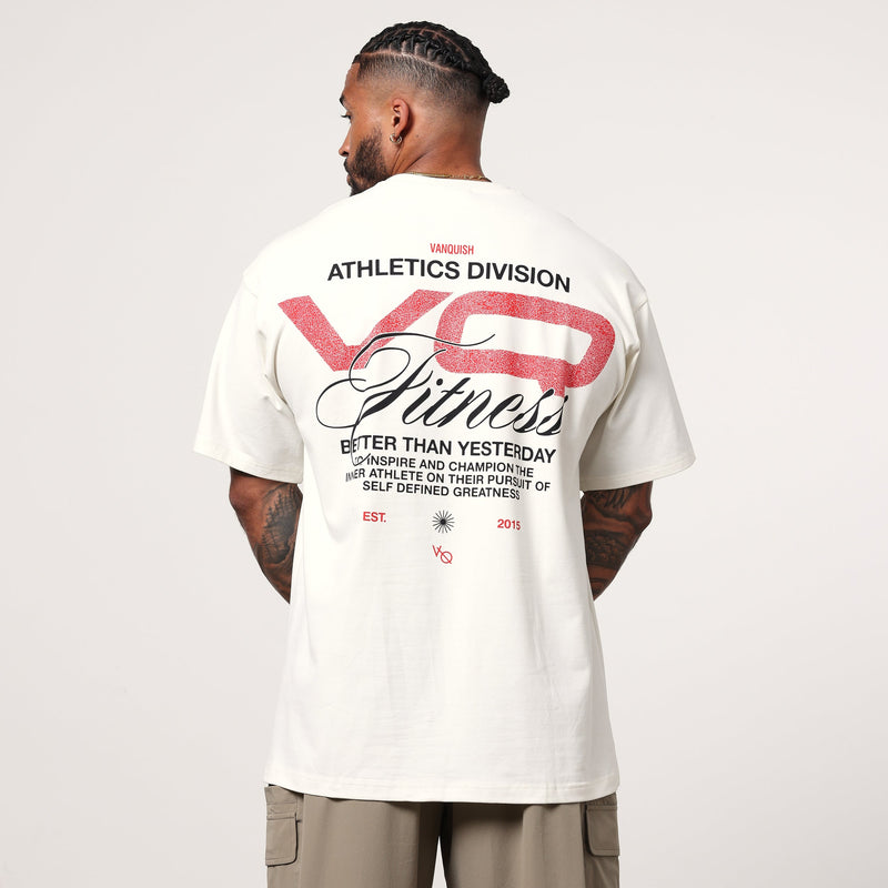 Vanquish TSP VQ Fitness Vintage White Oversized T-Shirt 1枚目の画像