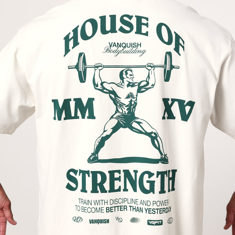 Vanquish TSP Strength MMXV Vintage White Oversized T-Shirt 5枚目の画像