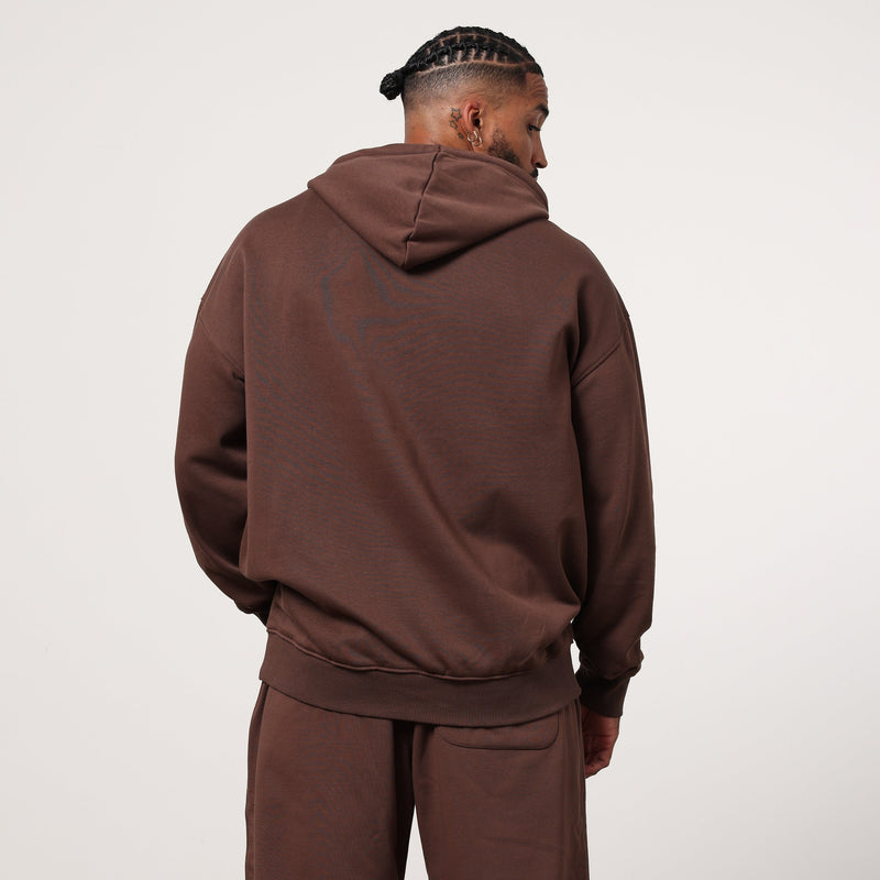 Vanquish Essential Chocolate Oversized Pullover Hoodie 5枚目の画像