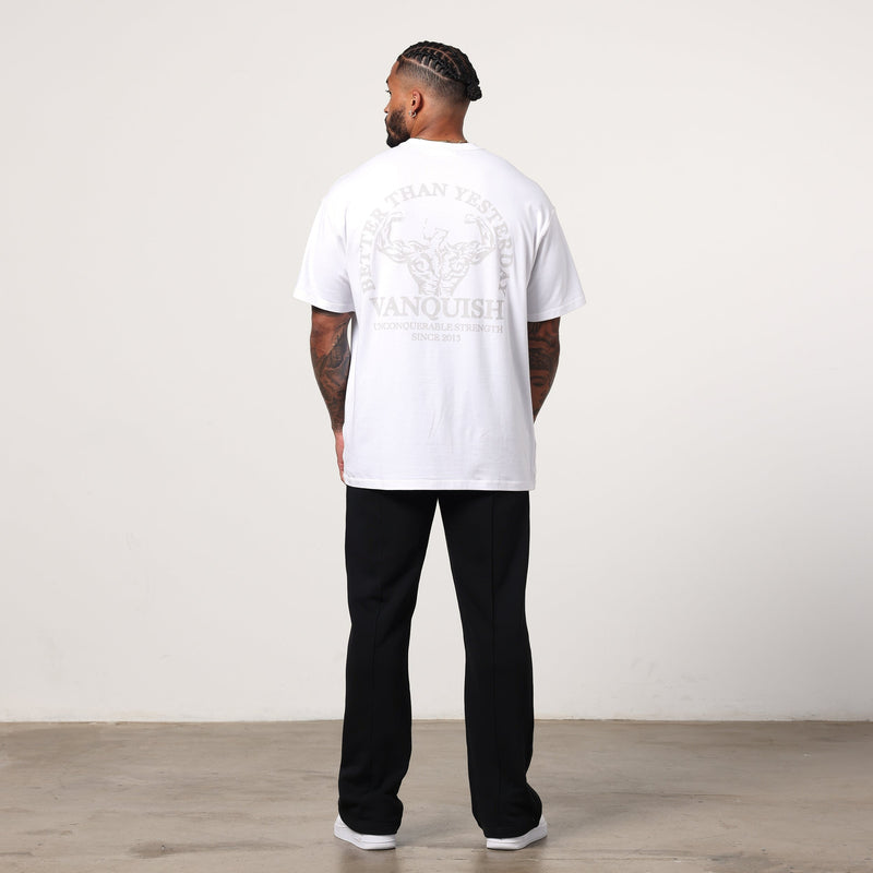 Vanquish White Unconquerable Strength Oversized T Shirt 2枚目の画像