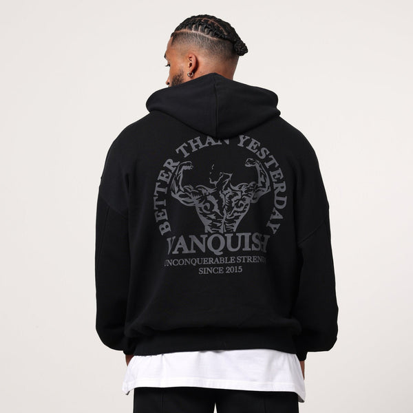 Vanquish Black Unconquerable Strength Full Zip Hoodie 1枚目の画像