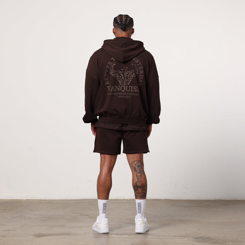 Vanquish Dark Brown Unconquerable Strength Full Zip Hoodie 2枚目の画像