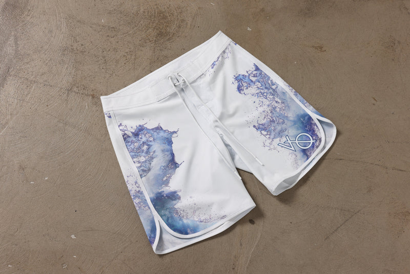 VQ White Tidal Men's Physique Board Shorts 4枚目の画像