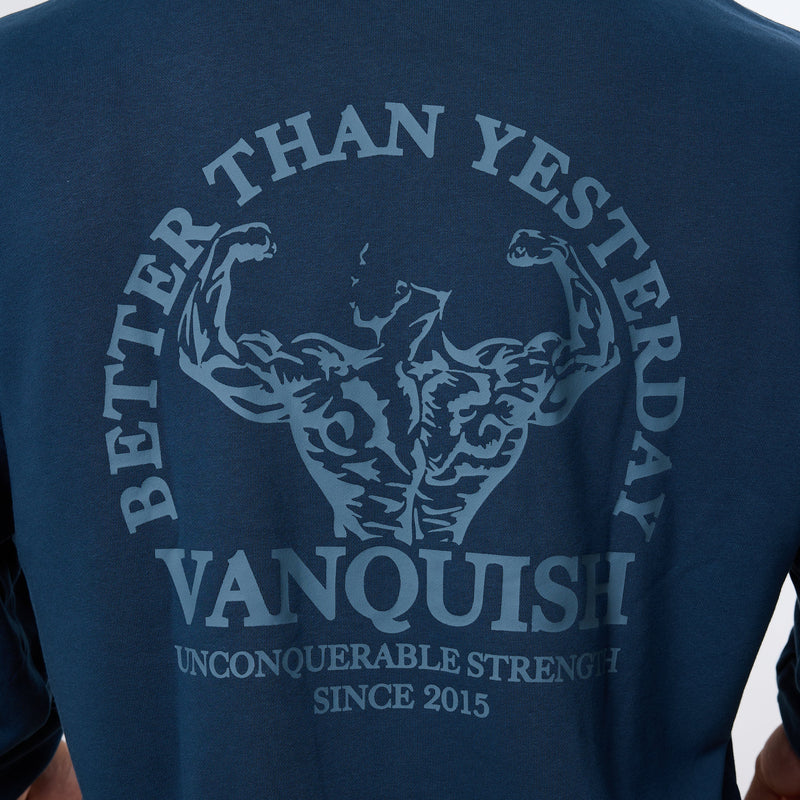 Vanquish Midnight Blue Unconquerable Strength Quarter Zip Sweater 3枚目の画像