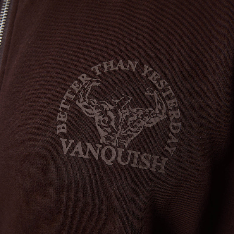 Vanquish Dark Brown Unconquerable Strength Full Zip Hoodie 6枚目の画像