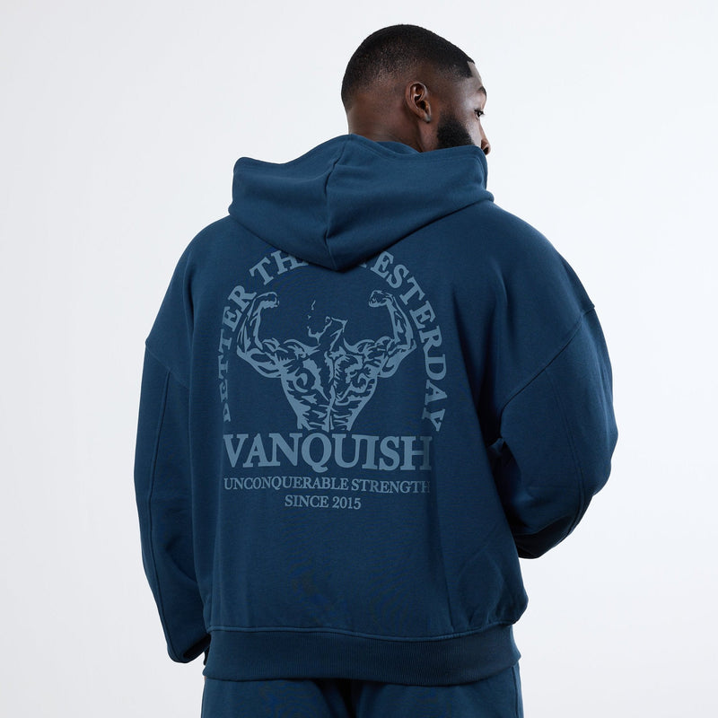 Vanquish Midnight Blue Unconquerable Strength Full Zip Hoodie 1枚目の画像