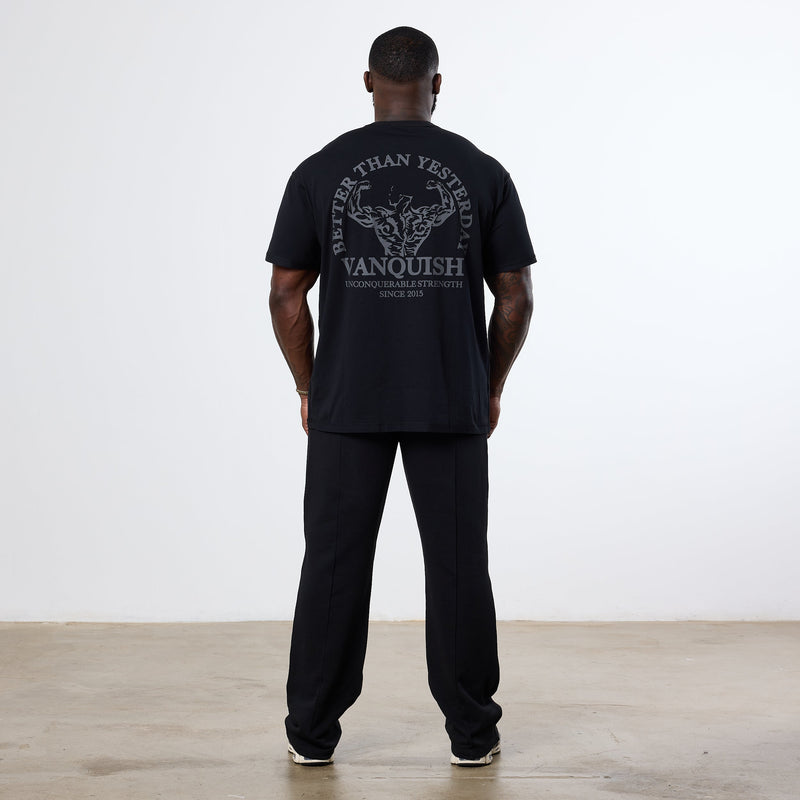 Vanquish Black Unconquerable Strength Oversized T Shirt 2枚目の画像