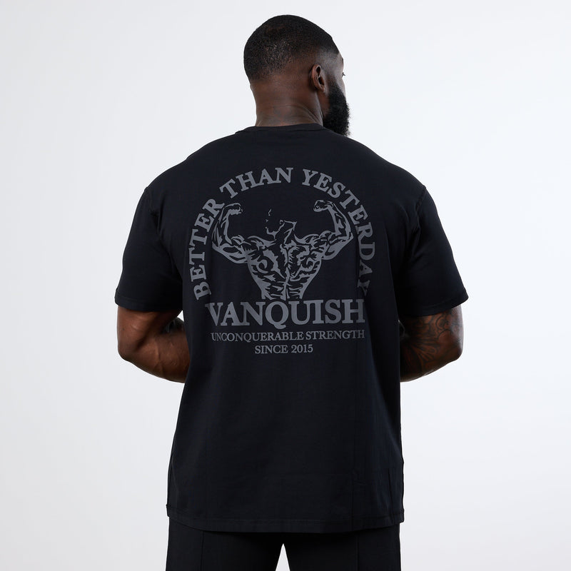 Vanquish Black Unconquerable Strength Oversized T Shirt 4枚目の画像