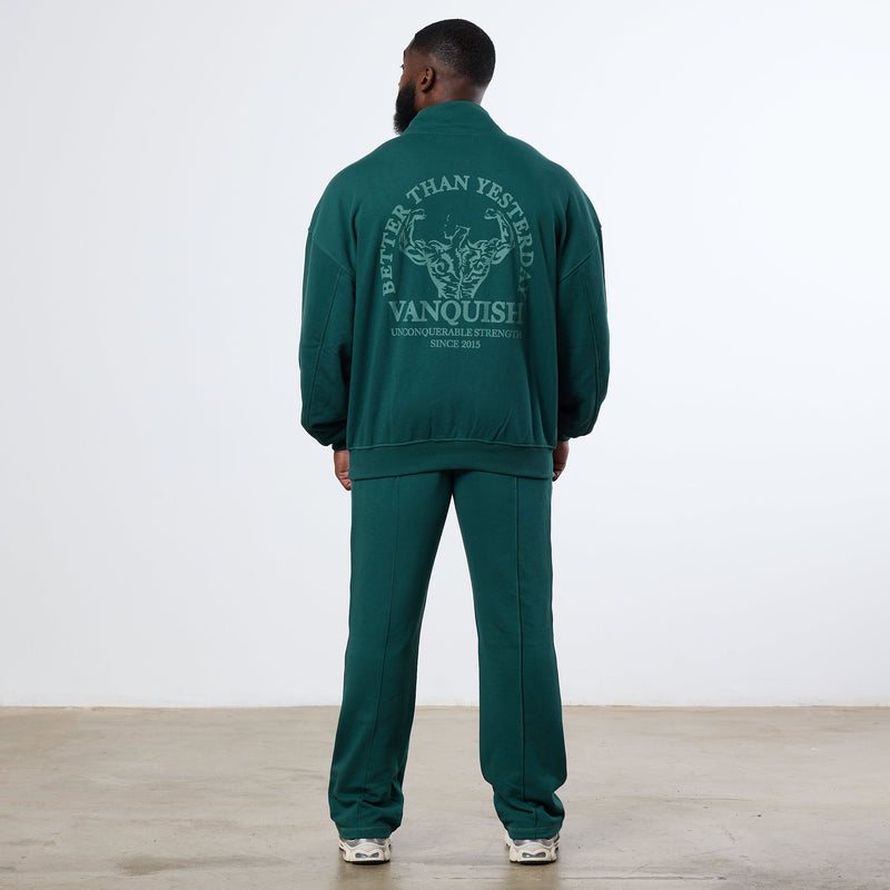 Vanquish Forest Green Unconquerable Strength Quarter Zip Sweater 3枚目の画像