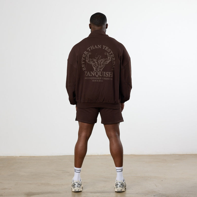 Vanquish Dark Brown Unconquerable Strength Quarter Zip Sweater 2枚目の画像