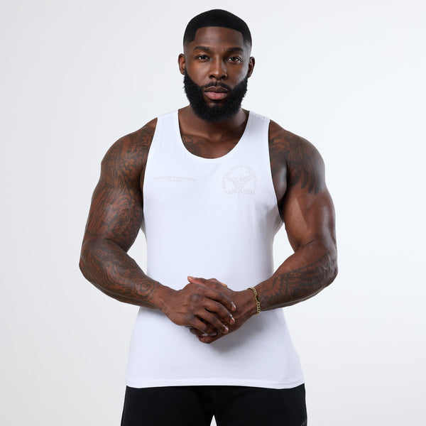 Vanquish White Unconquerable Strength Tank Top 1枚目の画像