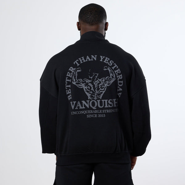 Vanquish Black Unconquerable Strength Quarter Zip Sweater 1枚目の画像