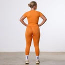 Vanquish Elevate Seamless Orange Midi Cap Sleeve T Shirt 3枚目の画像