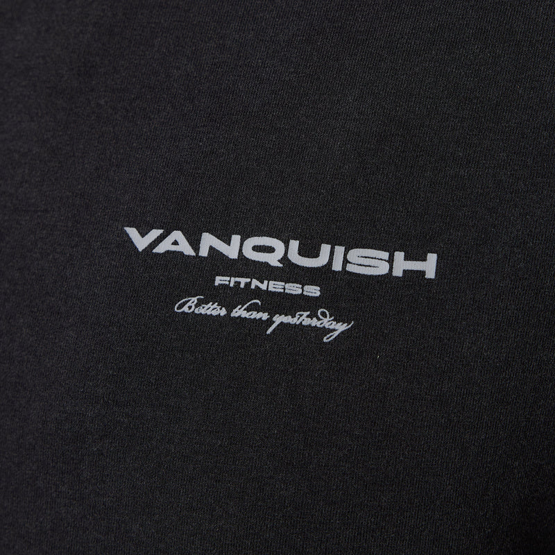 Vanquish Ladies Washed Black Oversized T-Shirt 5枚目の画像