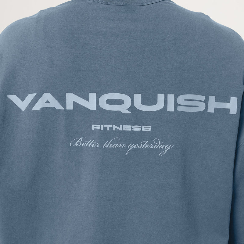 Vanquish Ladies Washed Blue Oversized T-Shirt 3枚目の画像