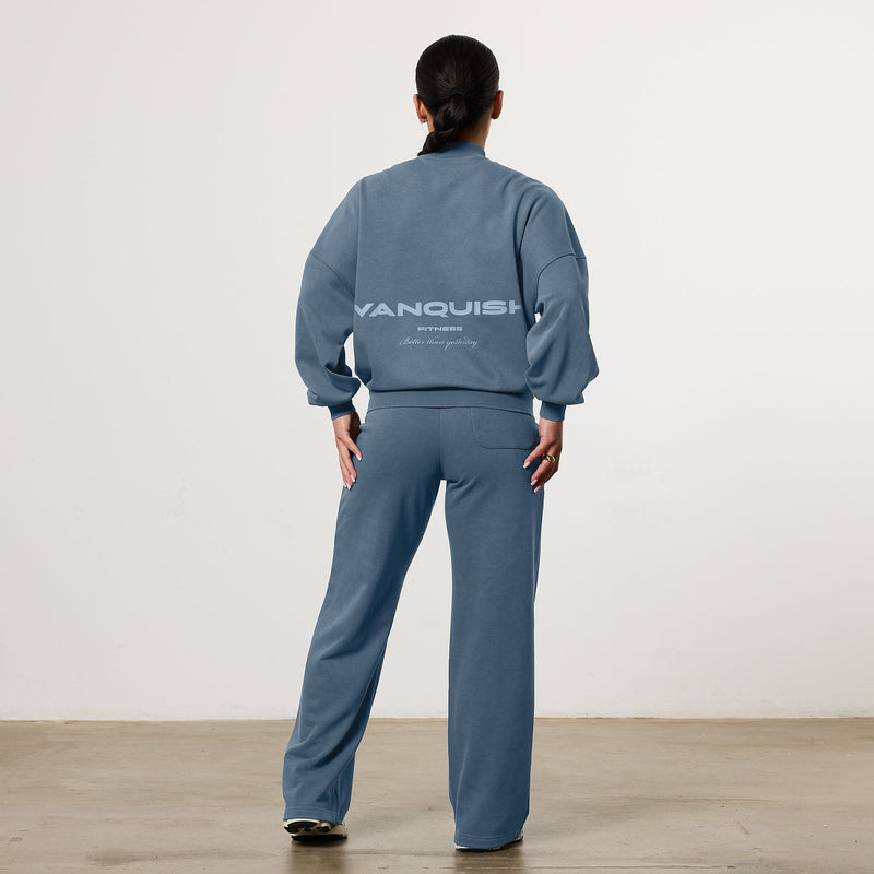 Vanquish Ladies Washed Blue Wide Leg Sweatpants 2枚目の画像