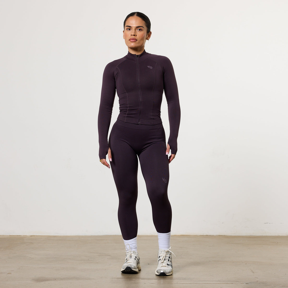 VANQUISH FITNESSシームレススクランチプチバレエピンクレギンスXS VANQUISH FITNESS Elevateモデル シームレス プチ丈 ブラック