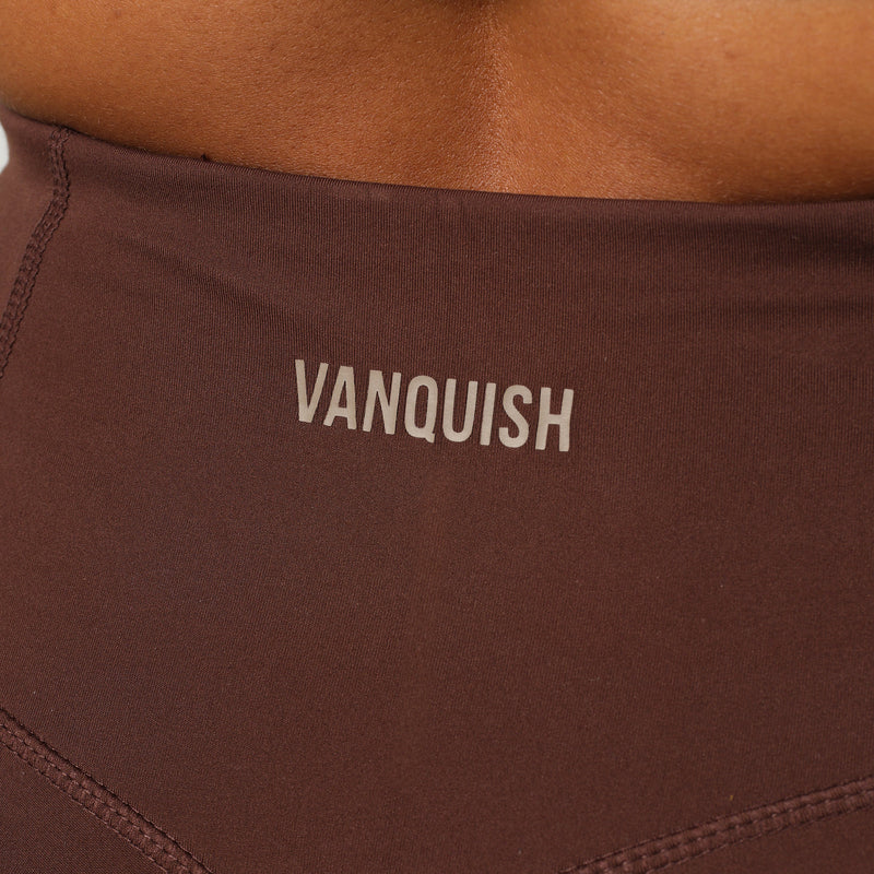 VANQUISH ENHANCE COFFEE BROWN HIGH-WAIST SHORTS 4枚目の画像