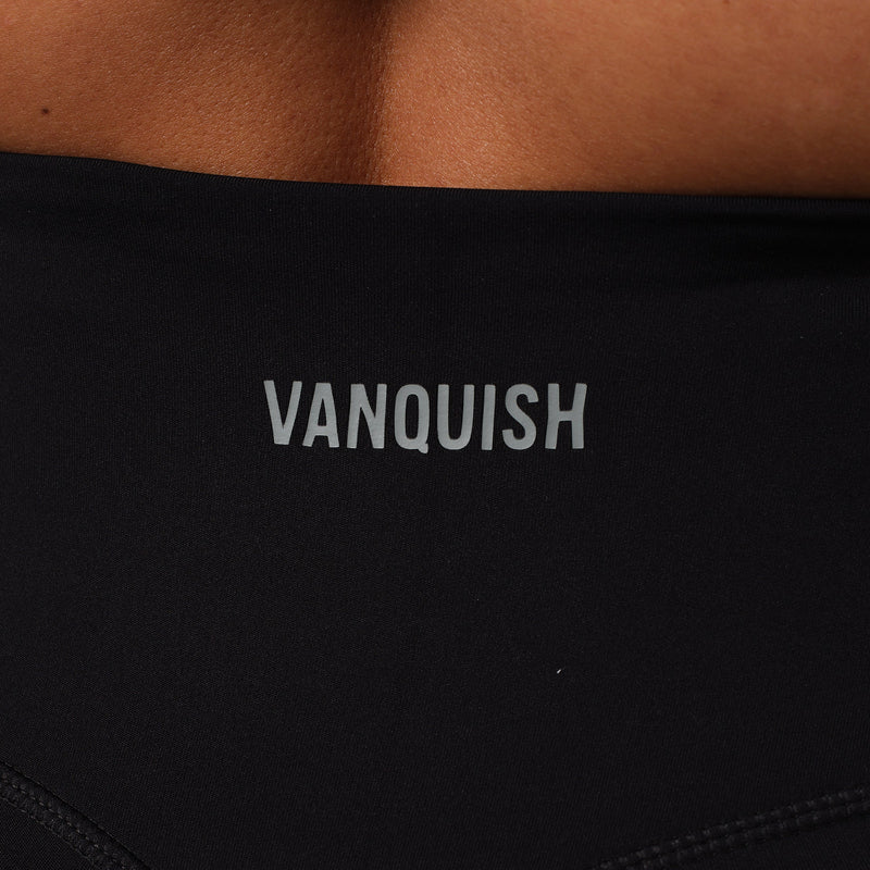 VANQUISH ENHANCE BLACK HIGH-WAIST SHORTS 5枚目の画像