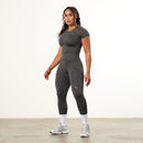 Vanquish Elevate Seamless Charcoal Midi Cap Sleeve T Shirt 2枚目の画像