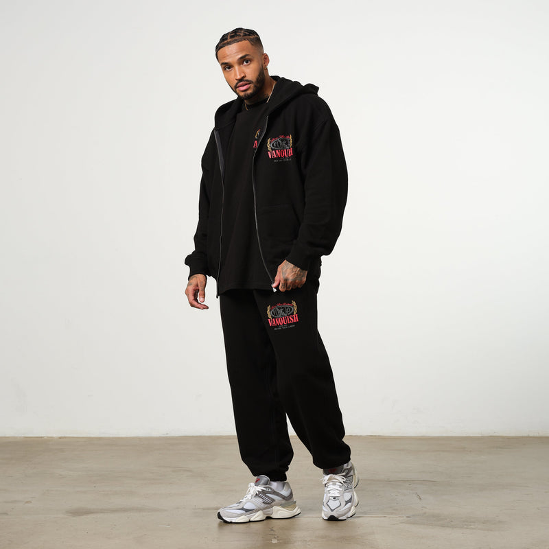 Vanquish Trophy Black Zip Oversized Hoodie 3枚目の画像