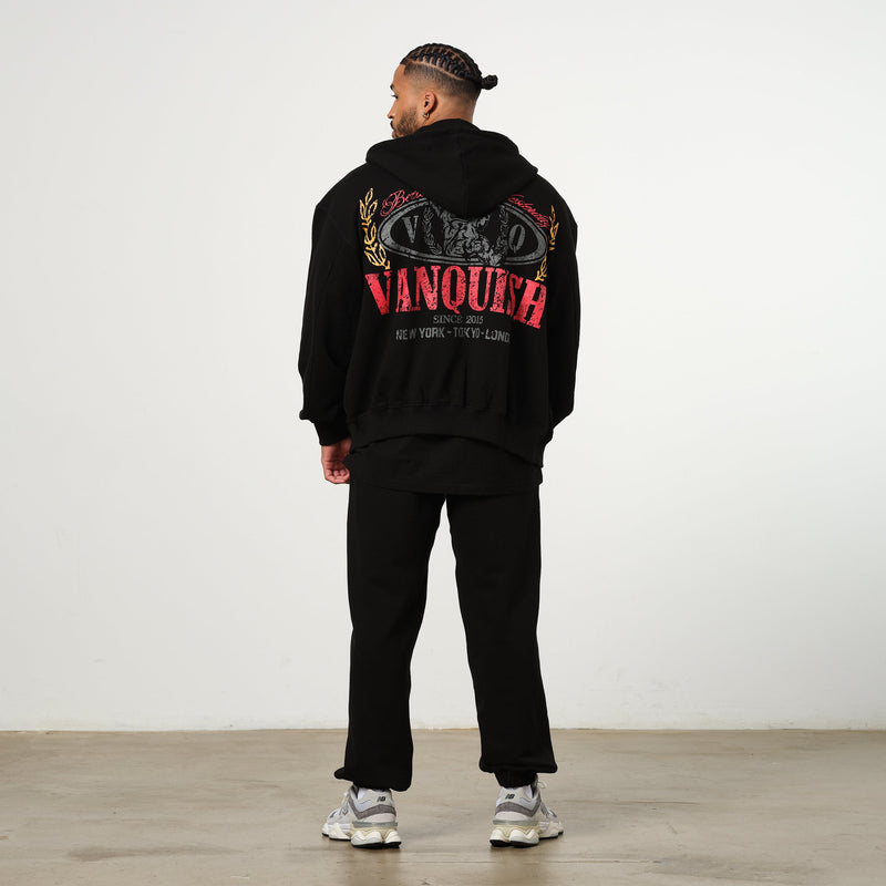 Vanquish Trophy Black Zip Oversized Hoodie 4枚目の画像