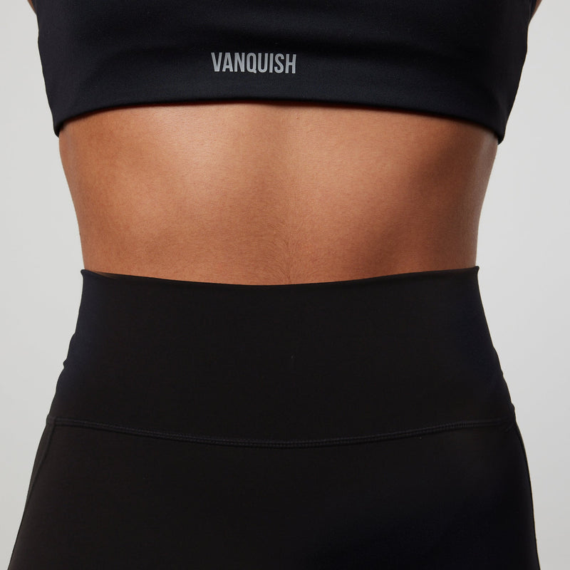 Vanquish Enhance Black Petite High-Waist Flared Leggings 4枚目の画像