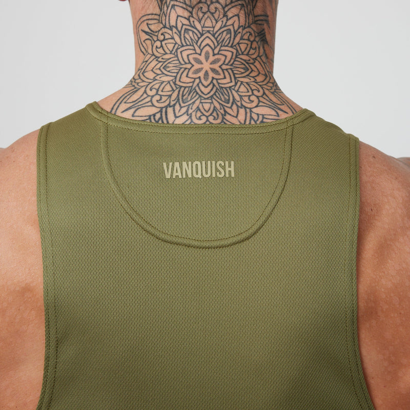 Vanquish Essential Olive Green Performance Tank Top 3枚目の画像