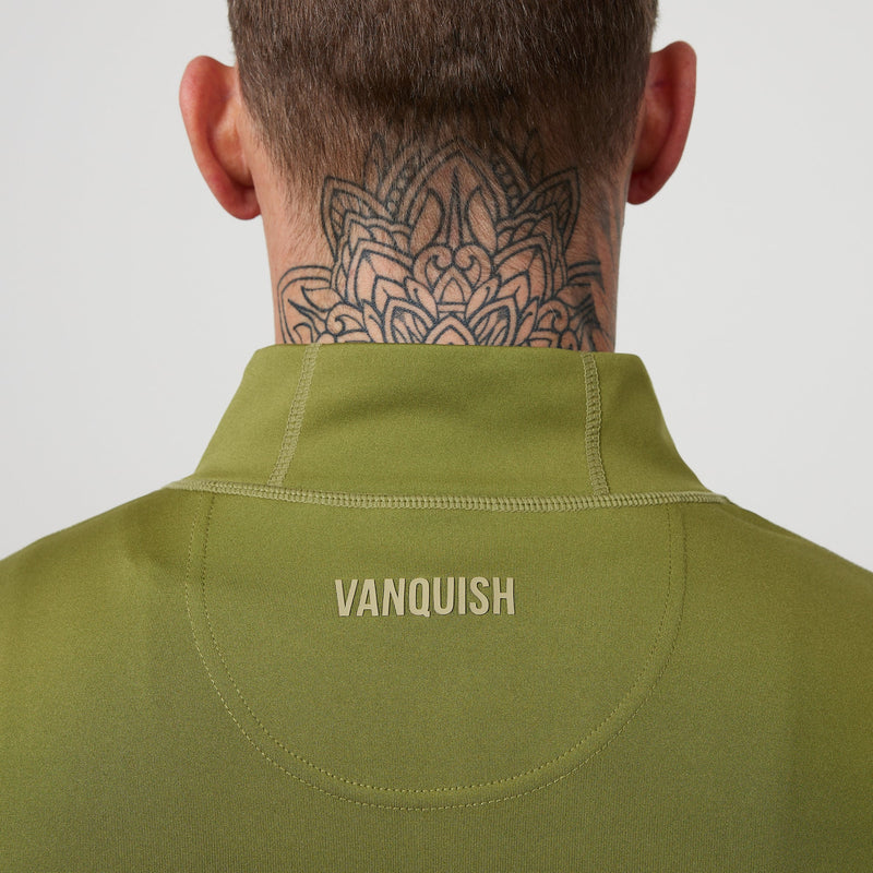 Vanquish Essential Olive Green Performance 1/4 Zip Top 3枚目の画像