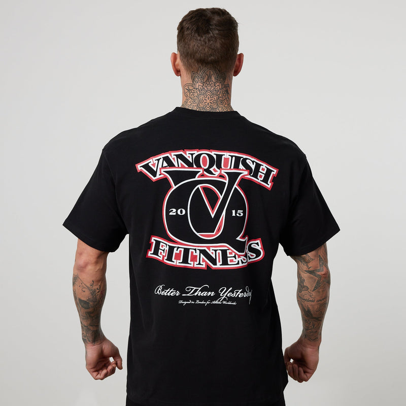 VANQUISH FITNESS TSPモデル ブラック VQインターロック オーバーサイズTシャツ