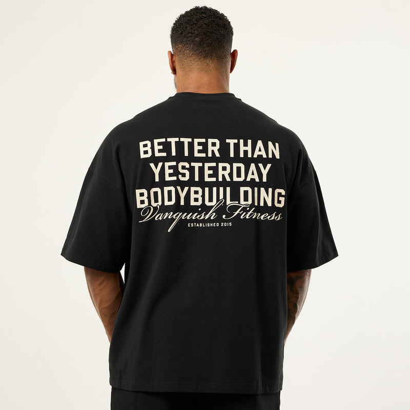 Vanquish Bodybuilding Black Boxy Oversized T Shirt 4枚目の画像