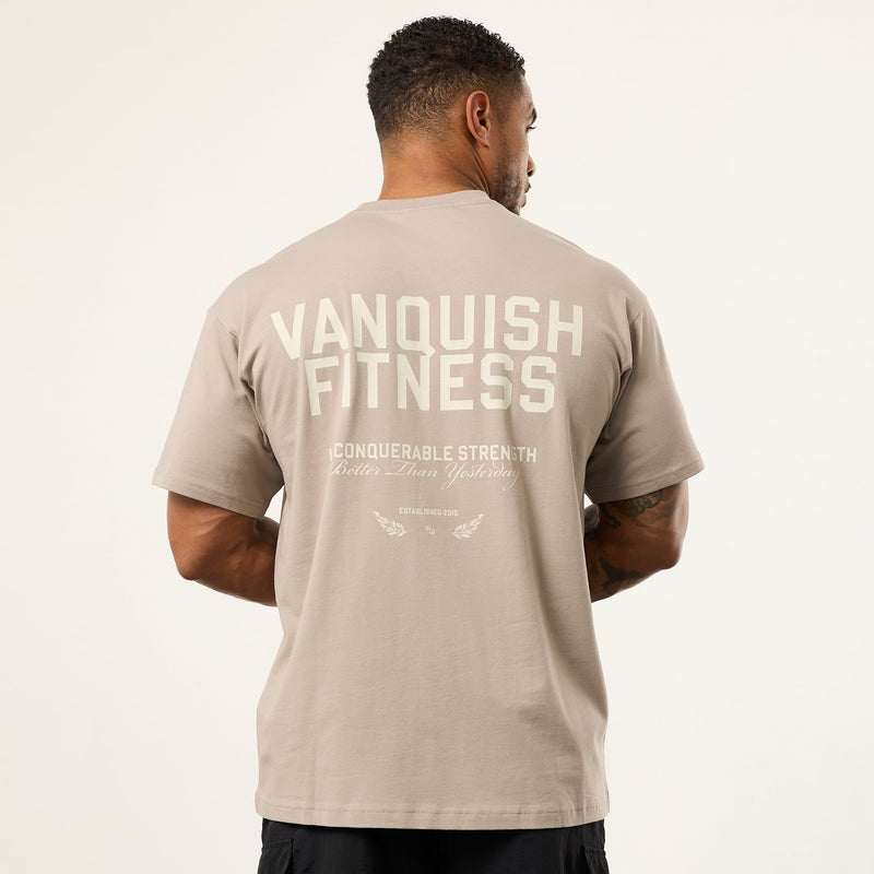 Vanquish TSP Unconquerable Strength Grey Oversized T Shirt 4枚目の画像