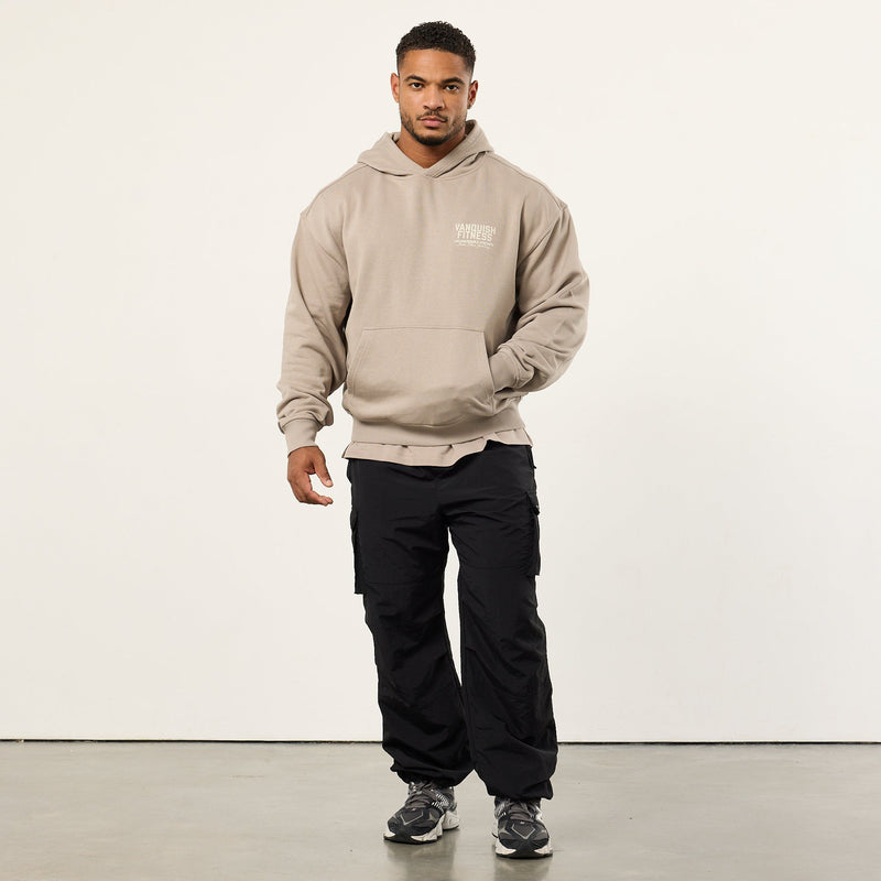 Vanquish TSP Unconquerable Strength Grey Oversized Pullover Hoodie 2枚目の画像