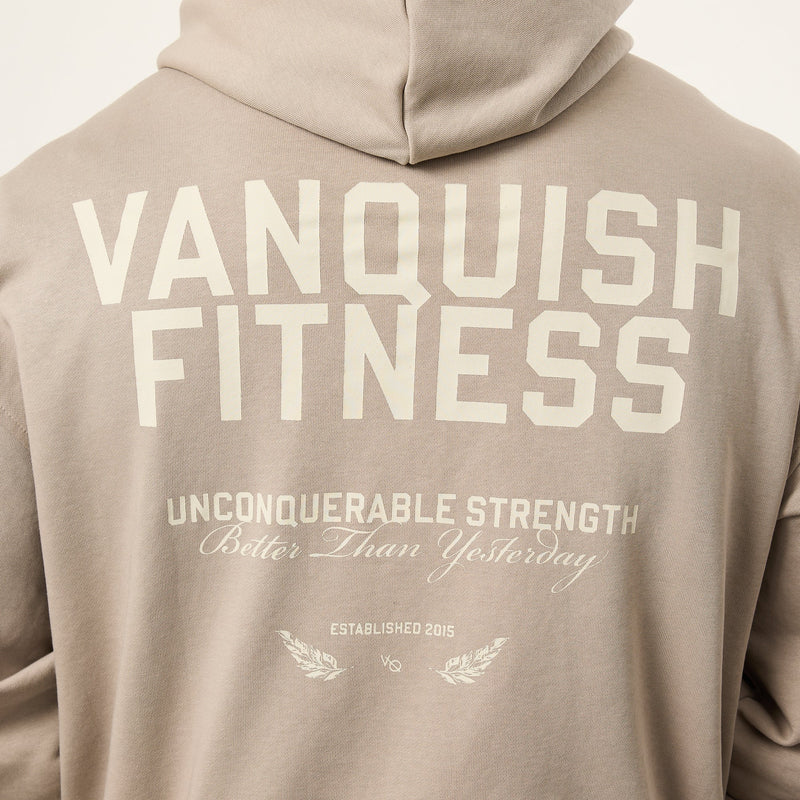 Vanquish TSP Unconquerable Strength Grey Oversized Pullover Hoodie 5枚目の画像