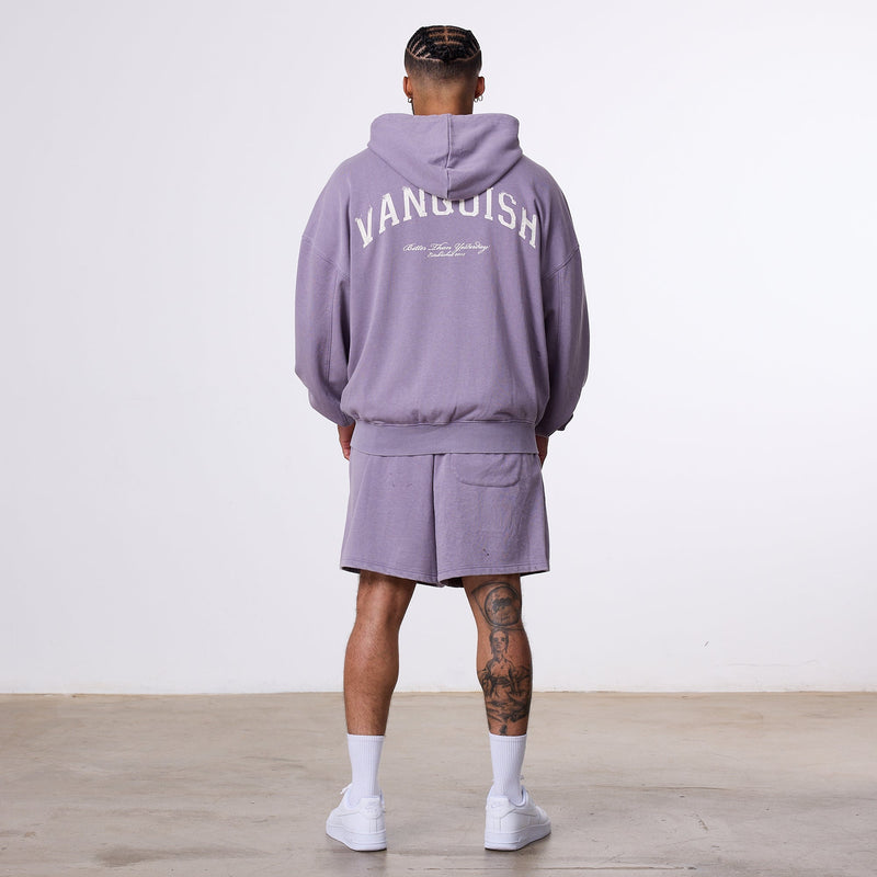 Vanquish Better Than Yesterday Washed Purple Sweat Shorts 2枚目の画像